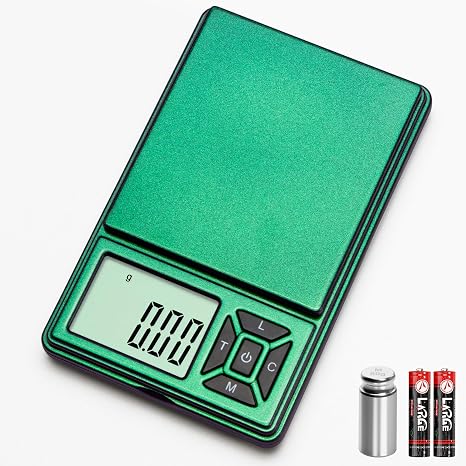 GRAM PRES Digital Pocket Gram Scale 300g x 0.01g Accuracy, Small Mini High Precision Scale Digital Weight Grams and Oz for Jewelry, Diamond,Arrows, Powders and Food,with 50g Cal Weights