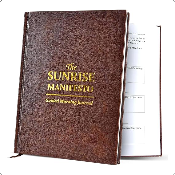 SaltWrap Sunrise Manifesto Guided Morning Journal - Gratitude & Mindfulness