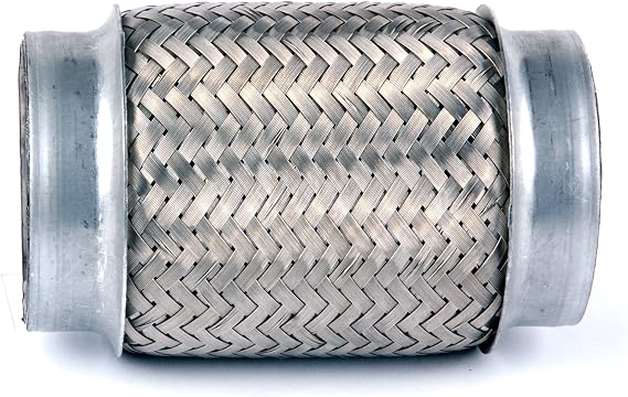 MAS Stainless Steel Double Braid Exhaust Flex Pipe 3" x 4" Long