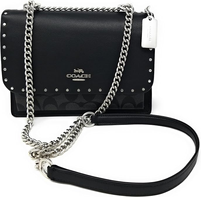 Coach Women's Klare Crossbody In Signature Canvas With Rivets (Snake Embossed - Graphite - Black Multi)