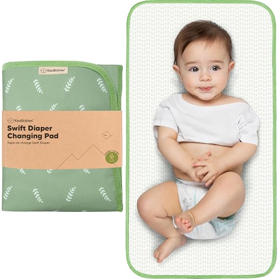 KeaBabies Portable Diaper Changing Pad, Easy Wipe Clean, 25x13 (Acacia)
