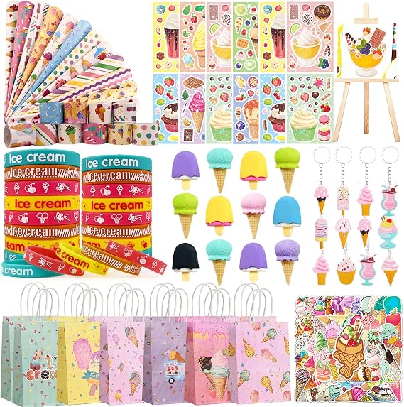 Ice Cream Party Favors Themed Birthday Decorations Supplies