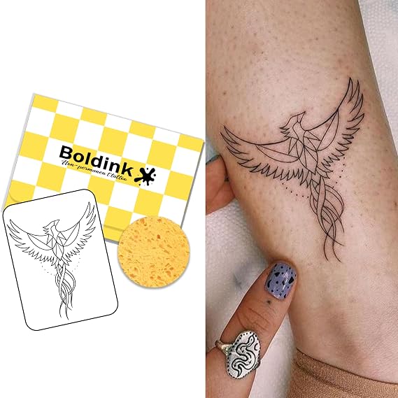 Phoenix Temporary Tattoos for Adults Realistic Fake Tattoo Waterproof