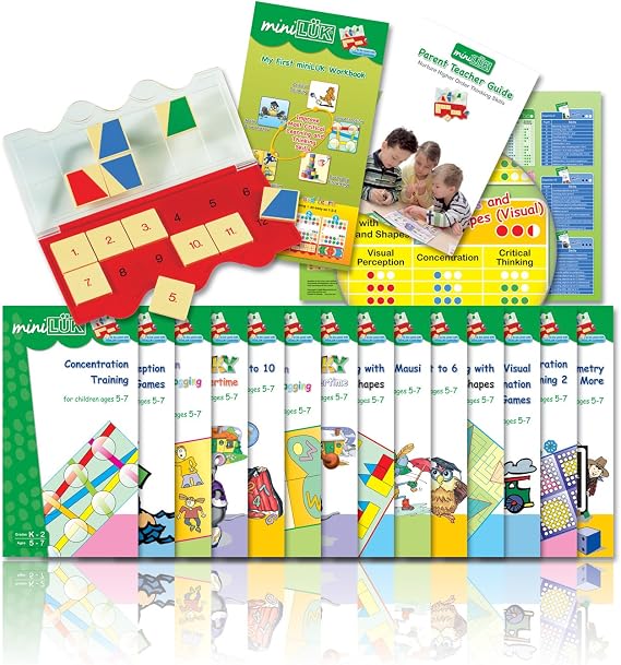 miniLUK Brain Challenger Complete Set | Builds Skills Step by Step, Pairs with the Controller Tile Case, Homeschool Classroom & Travel Use