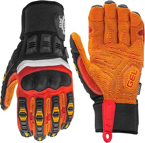 Cestus 8032, Impact Gloves with Rubber Grip, Polycarbonate Knuckle