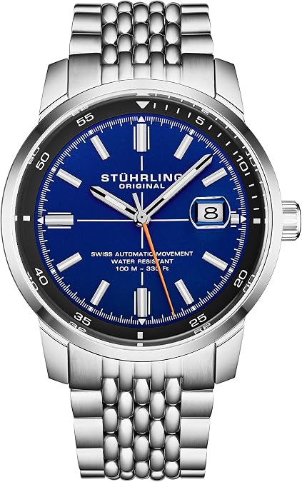 Stuhrling Original Trackmaster 1026 Men's Watch Stainless Steel, Automatic Movement, Color Dial