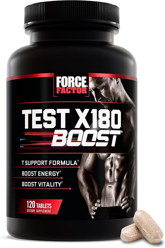 Force Factor Test X180 Boost, 9-in-1 Testosterone Booster for Men
