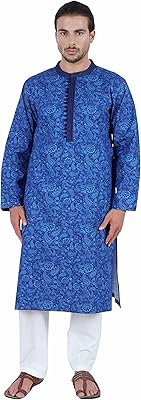 Atasi Long Sleeves Kurtas for Mens Mandarin Collar Neck Wear Traditional Wear