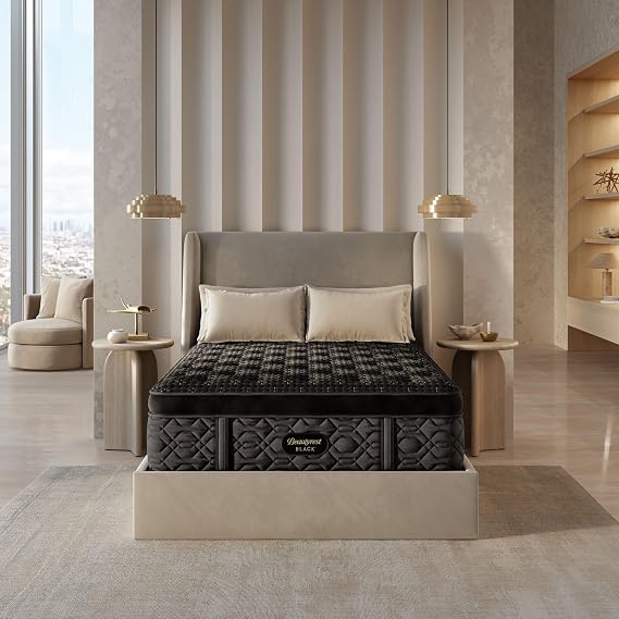 Beautyrest Black Series Four 17.25" Plush Summit Pillow Top Full Mattress | CertiPUR-US certified, 100-Night Trial, Made in the USA with global components, breathable, cooling