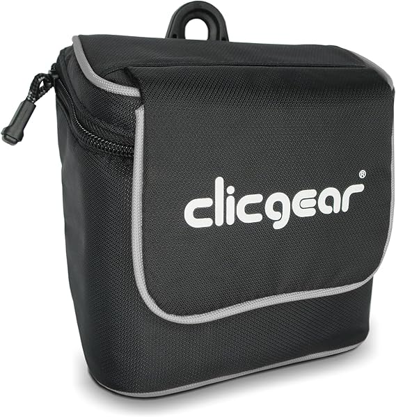 Clicgear Golf Trolley Accessory Bag, Black/White, 6" x 3.5"