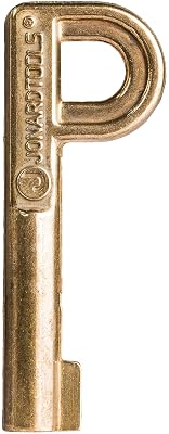Jonard Tools, TTK-225, P Key, for Self Lock Pedestal Lock, Brass, Gold, 1 Count Pack of 1