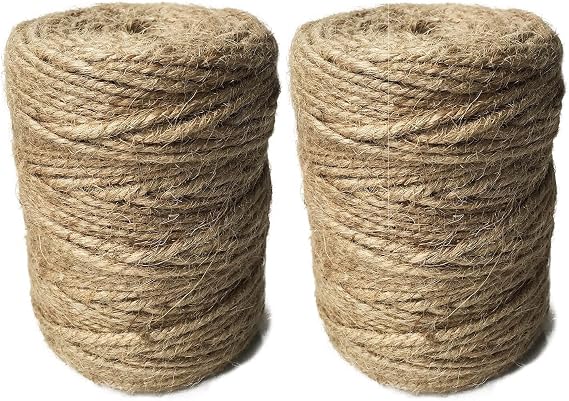 Jute Twine 3mm Thick 656 Feet Best Arts Crafts Twine Industrial Packing Materials Durable String for Gardening Applications -200m