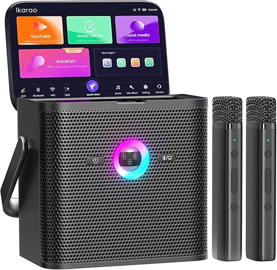 Ikarao Karaoke Machine with Lyrics Display, Professional Karaoke System