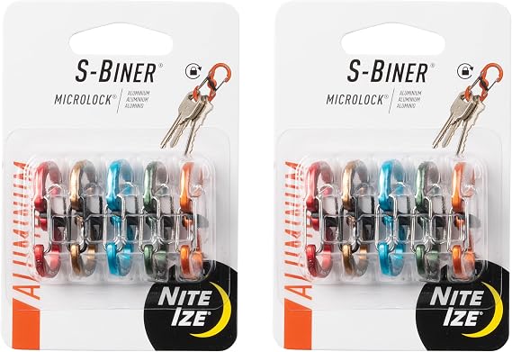 Nite Ize S-Biner MicroLock Aluminum - Assorted - 10 Count (2 Pack)
