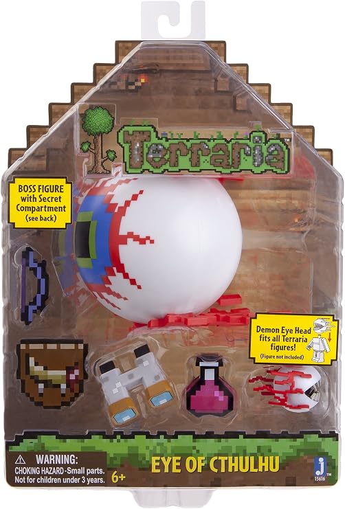 Terraria Deluxe Boss Pack: Eye of Cthulhu Boss Action Figure with Accessories