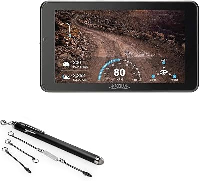 BoxWave Stylus Pen Compatible with Magellan RoadMate RC9485T-LMB - EverTouch Capacitive Stylus, Fiber Tip Capacitive Stylus Pen - Jet Black