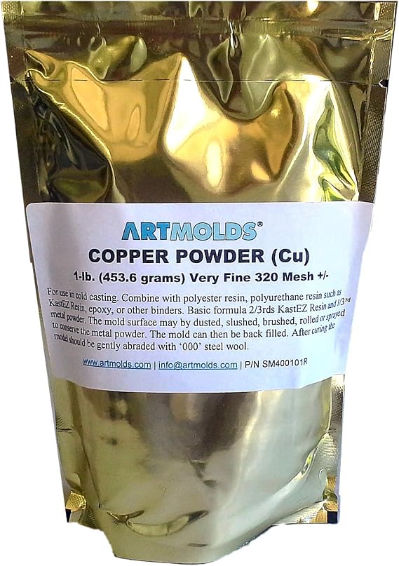 ArtMolds High Grade Copper Powder - Easy Cold Casting Using Polyurethane Resin for Making Sculptures | Home and Office Decors - 1lb/350 Mesh