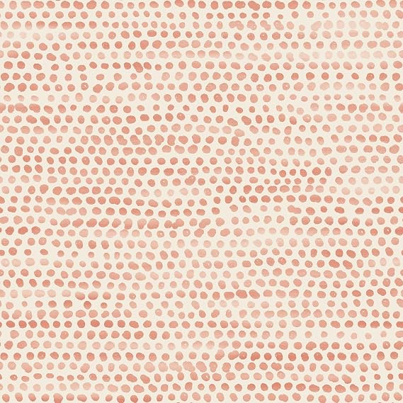 Tempaper Coral Moire Dots Removable Peel and Stick Wallpaper, 20.5 in X 33 ft, Made in The USA