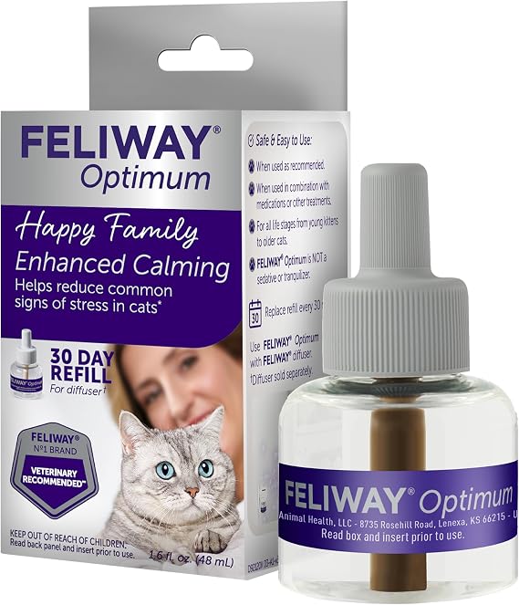 FELIWAY Optimum Cat Calming Pheromone Diffuser Refill - 1 Pack