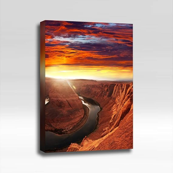 Canyon River - Curated Art 3'x2'x2" Acoustic Panel : Includes all Mounting Hardware.