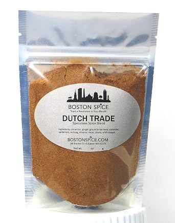 Boston Spice Dutch Trade Speculaas Speculoos Handmade Baking Seasoning Mix Blend Windmill Cookies Cakes Fudge Pancakes Holland Ice Cream Dessert Brownies Protein Shakes Smoothies Appx 14 Cup 1oz29g
