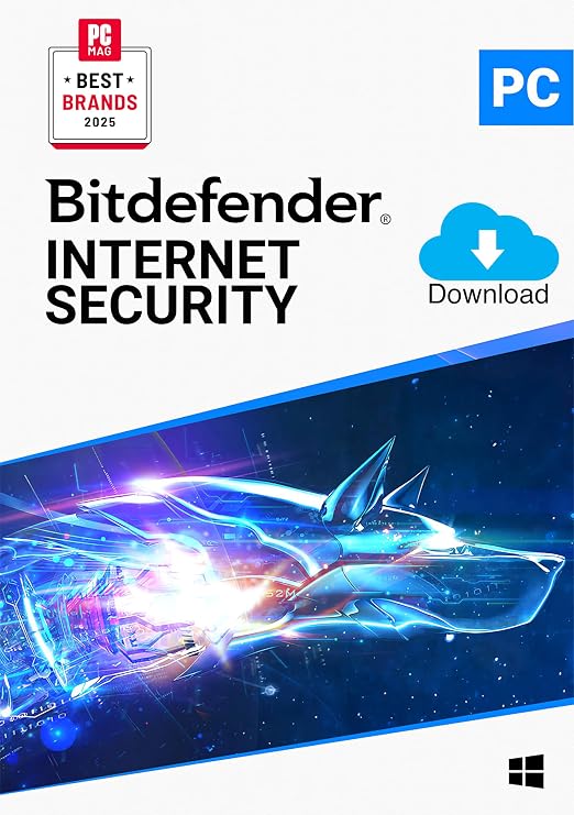 Bitdefender Internet Security - 3 Devices | 1 year Subscription | PC Activation Code by email