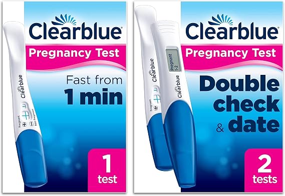 Clearblue Pregnancy Value Bundle; Double-Check and Date Combo Pack (1 Digital, 1 Visual) + 1 Rapid Detection Test - Easy At Home Pregnancy Test