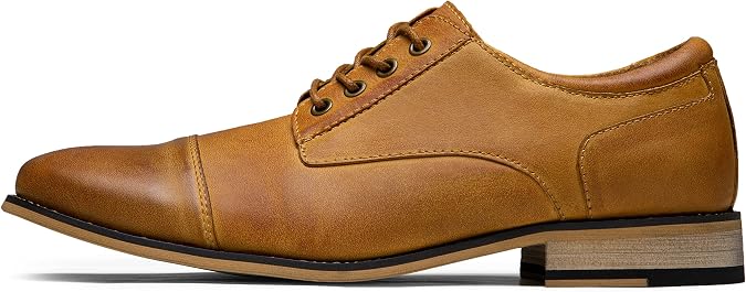 Jousen Men's Dress Shoes Leather Wingtip Oxford Shoes