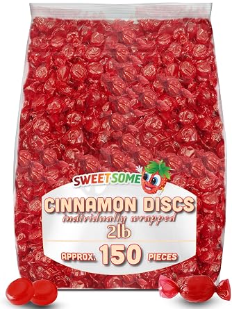Cinnamon Discs Sweet Classic Hard Candy 2 lb Bag 150 PIECES