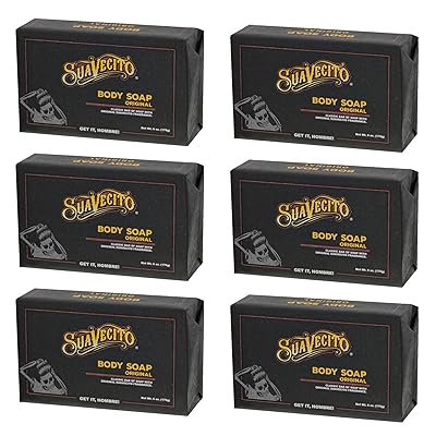 Suavecito Body & Hand Soap Bars Moisturizing With Masculine Original Fragrance 6 oz 6 Pack