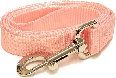 FeetPeople Premium Dog Leashes 38 Inch Thick, Pink, 4 Foot Length