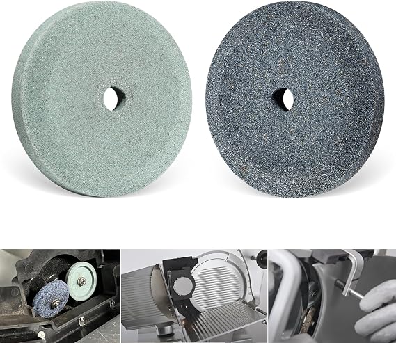 Grinder Sharpening and Honing Stone Set for Bizerba Slicer, Replace for 4022060160, 60223401000, 60223401100