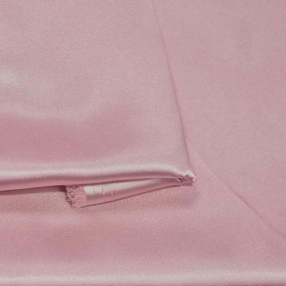 Stretch Satin Fabric for Bridal Dress Decoration & Craft 47 Inches Width By The Yard Entelare(Champagne 1Yard)
