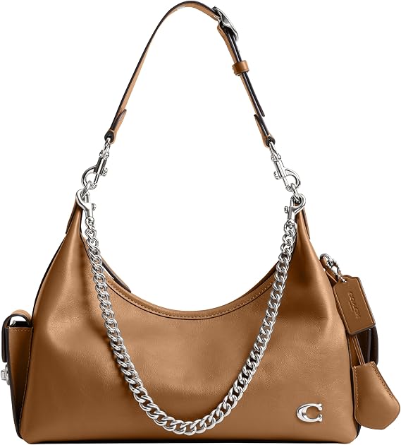 COACH Pocket Glazed Juliet Bag 30, LH/Honey Brown
