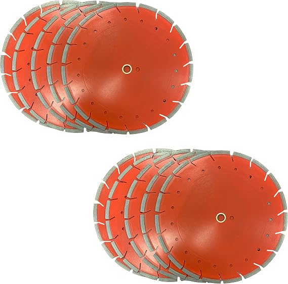 (10 PACK) SUPREMAX Heavy-Duty 14 inch Supreme Quality Dry/Wet Cutting Diamond Blades for Concrete Asphalt Masonry Stone (14" - 10 pcs)