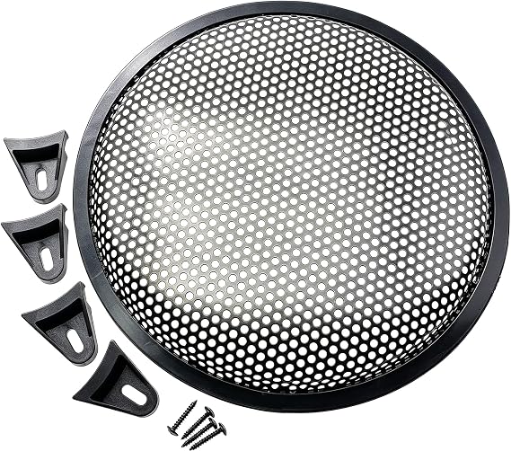FDXGYH 2 Pack 5 Inch Metal Mesh Speaker Grills Covers with Mounting Screws | Subwoofer Grill Protective Case for Home Audio Car Speaker [Black]