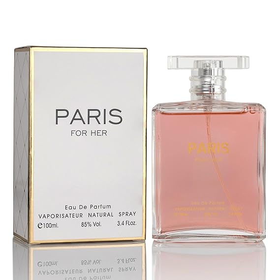 NovoGlow Paris For Her Eau de Parfum Spray Perfume, Fragrance for Women Daywear Casual Daily Cologne, 3.4 Oz Bottle Long-Lasting Scent, Ideal Beauty Gift for Birthday, Anniversary