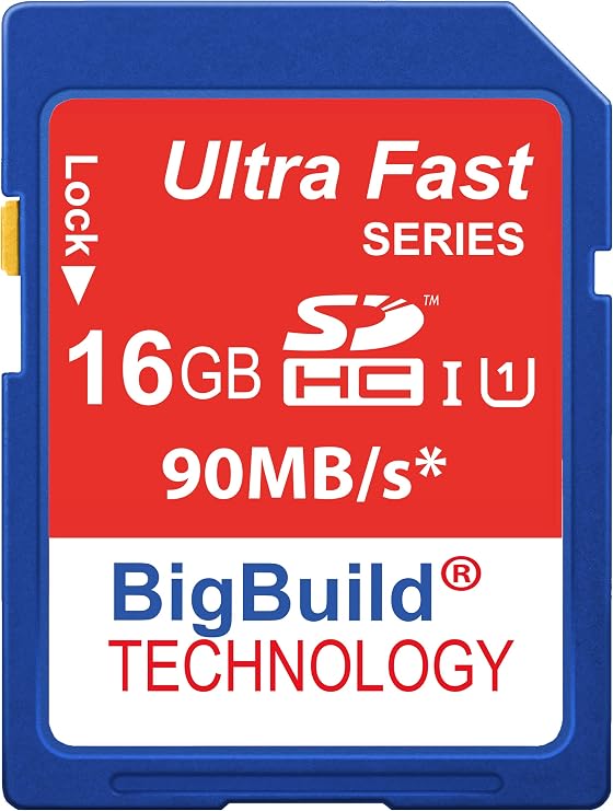 16GB Ultra Fast SDHC 90MB/s Memory Card Compatible with Sony Cyber-Shot DSC W800, W830, WX220B, WX350, WX500 Camera
