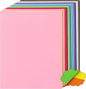 60 Sheets Textured Colored Cardstock - 8.5 x 11.0 inch / 30 Colors 85Ib 230gsm 21.6 x 27.9 cm Heavyweight Card Paper for DIY Card Art Paper Crafting Scrapbook Festive Decor UAP14