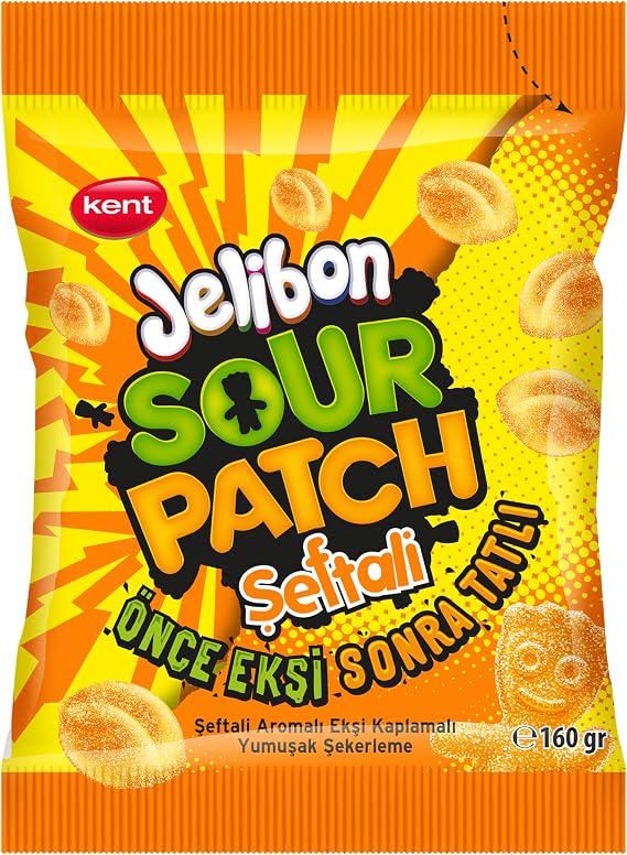 Jelibon Sour Patch Kids Şeftali Aromalı Şekerleme 160g
