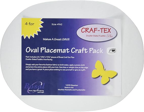 Oval Placemat Craft Pack, 6 1/2" x 13 1/4", 4 Pack
