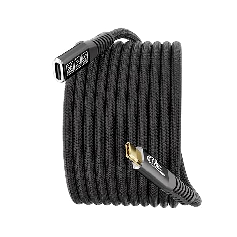 Long USB c Extension Cable 10FT, 20Gbps/100W USB3.2 Type C Extender Cord, 4K@60Hz Video Output Nylon Braided usbc Male to USB-c Female Charging Cable Compatibility with Thunderbolt 4/3