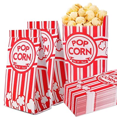 VOISEN Paper Popcorn Bags,1000 Packs 1oz Popcorn Bag Individual Servings, Pop Corn Bag Bulk for Poporn Machine,Movie Nights Pop Corn Bags