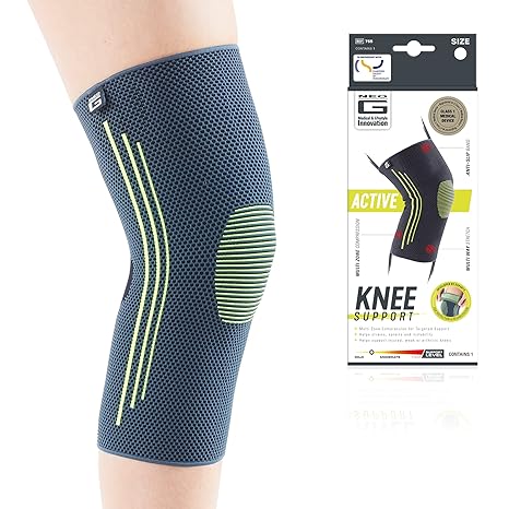 Neo-G Knee Compression Sleeve for Sports - Breathable, Lightweight, Elastic Knee Sleeve for running, Compression Knee Sleeve for knee pain, Meniscus Tear, Sprains, Strains, Injury Recovery - L