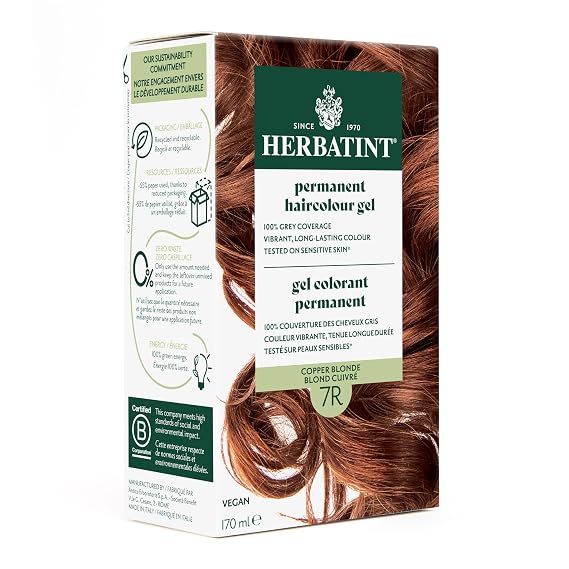 Herbatint 7R Copper Blonde Permanent Hair Colour, 4 OZ