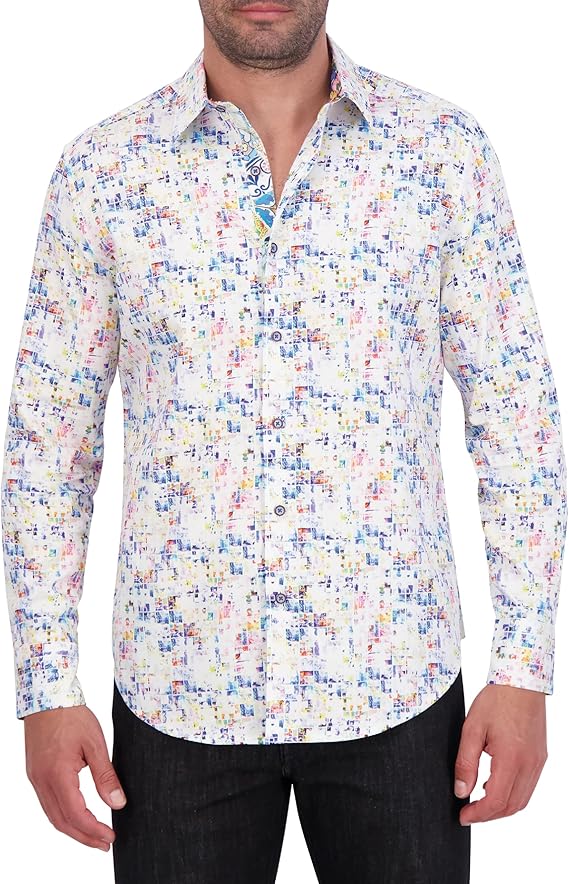 Robert Graham Mens Byzantine Long Sleeve Woven Button Down Shirt