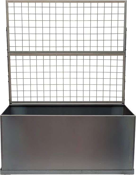 Trellis Corten Trough Planter (No Casters)