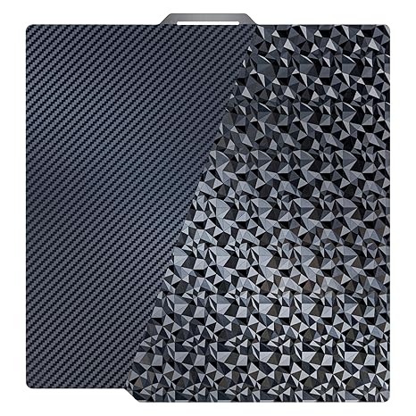 PETCarbon Fiber + PEO Diamond Bamboo Build Plate 257x257mm, 3D Double Sided Print Spring Steel for Bambu Lab X1 X1C X1E P1P P1S A1 | X2D/X1/X1C/X1E/P1P/P1S/P2S/A1プリントベッド、3D効果表面プラットフォーム、フレキシブルスプリングスチールシート