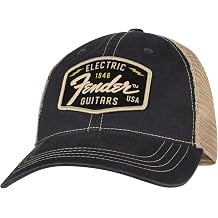 Fender® Transition Logo Patch Hat, Black/Stone One Size