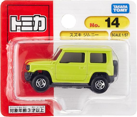Takara Tomy Tomica No. 14 Suzuki Jimny Blister Package, Mini Toy Car, Ages 3 and Up